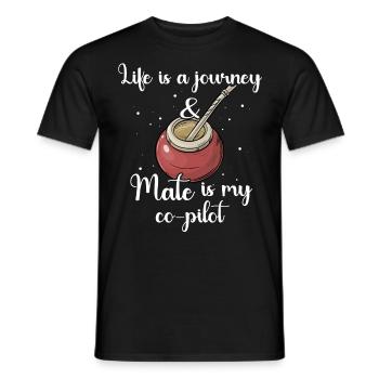 Yerba mate Gift - Men's T-Shirt - black - Front - AI Model Male 178 light (178cm)