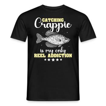 Sonnenbarsch Angeln Crappie Fishing - Männer T-Shirt - Schwarz - Vorne - AI Model Male 178 light (178cm)
