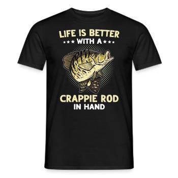 Sunfish Fishing Crappie Fishing - Men's T-Shirt - black - Front - AI Model Male 178 light (178cm)