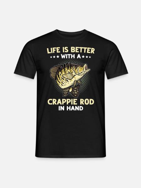Sunfish Fishing Crappie Fishing - Men's T-Shirt - black