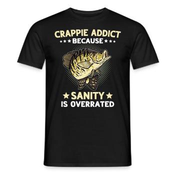 Crappie Fishing Sonnenbarsch - Männer T-Shirt - Schwarz - Vorne - AI Model Male 178 light (178cm)