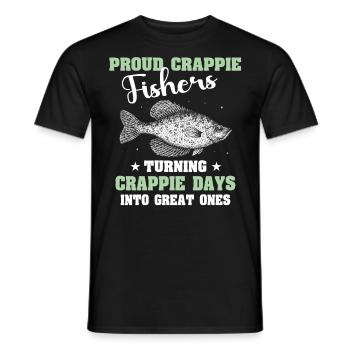 Crappie Sonnenbarsch Angler - Männer T-Shirt - Schwarz - Vorne - AI Model Male 178 light (178cm)