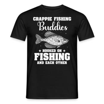 Poisson Crappie - T-shirt homme - noir - Devant - AI Model Male 178 light (178cm)