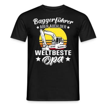 Baggerfahrer Opa Baggerführer - Männer T-Shirt - Schwarz - Vorne - AI Model Male 178 light (178cm)