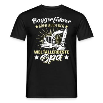 Baggerfahrer Opa - Männer T-Shirt - Schwarz - Vorne - AI Model Male 178 light (178cm)