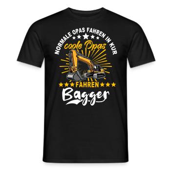 Baggerfahrer Opa Baggerführer - Männer T-Shirt - Schwarz - Vorne - AI Model Male 178 light (178cm)