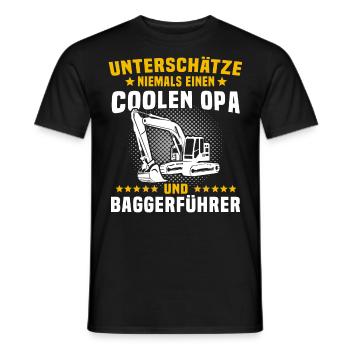 Baggerfahrer Baggerführer Opas - Männer T-Shirt - Schwarz - Vorne - AI Model Male 178 light (178cm)