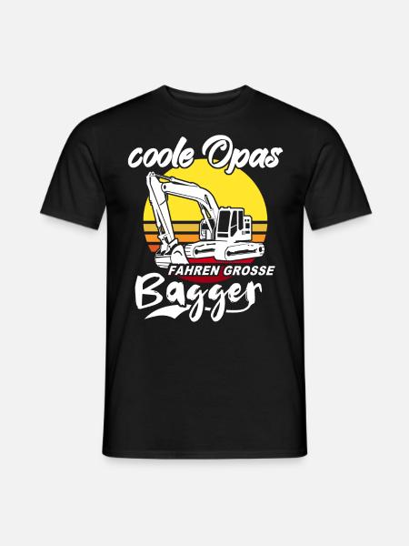 Baggerfahrer Opa Baggerführer - Männer T-Shirt - Schwarz