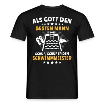 Bademeister Schwimmmeister - Männer T-Shirt - Schwarz - Vorne - AI Model Male 178 light (178cm)