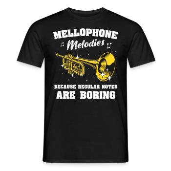 Mellophone - Men's T-Shirt - black - Front - AI Model Male 178 light (178cm)