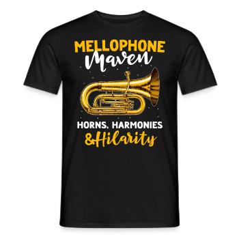 Mellophone - Men's T-Shirt - black - Front - AI Model Male 178 light (178cm)