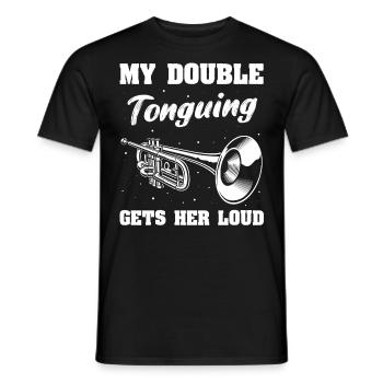 Mellophone Musician Mellophonist - Men's T-Shirt - black - Front - AI Model Male 178 light (178cm)