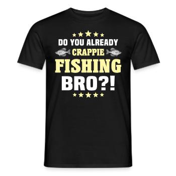 Sonnenbarsch Crappie Fishing - Männer T-Shirt - Schwarz - Vorne - AI Model Male 178 light (178cm)