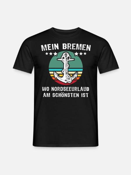 Bremen Urlaub - Männer T-Shirt - Schwarz