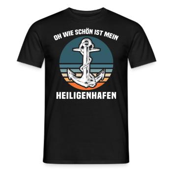 Heiligenhafen Heiligenhafener - Männer T-Shirt - Schwarz - Vorne - AI Model Male 178 light (178cm)