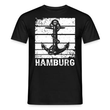 Hamburg Hamburger - Männer T-Shirt - Schwarz - Vorne - AI Model Male 178 light (178cm)