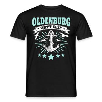 Dictons d’Oldenburg - T-shirt homme - noir - Devant - AI Model Male 178 light (178cm)