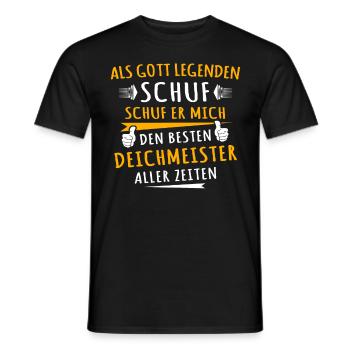 Deichmeister - Männer T-Shirt - Schwarz - Vorne - AI Model Male 178 light (178cm)