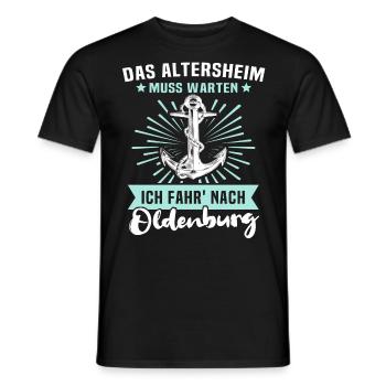 Oldenburg - Männer T-Shirt - Schwarz - Vorne - AI Model Male 178 light (178cm)