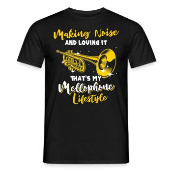 Mellophone - Men's T-Shirt - black - Front - AI Model Male 178 light (178cm)