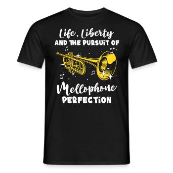 Mellophone - Men's T-Shirt - black - Front - AI Model Male 178 light (178cm)