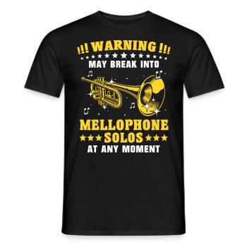 Mellophone - Men's T-Shirt - black - Front - AI Model Male 178 light (178cm)