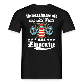 Zinnowitz Frau Zinnowitzerin - Männer T-Shirt - Schwarz - Vorne - AI Model Male 178 light (178cm)