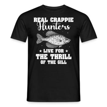 Crappie Fish - Männer T-Shirt - Schwarz - Vorne - AI Model Male 178 light (178cm)