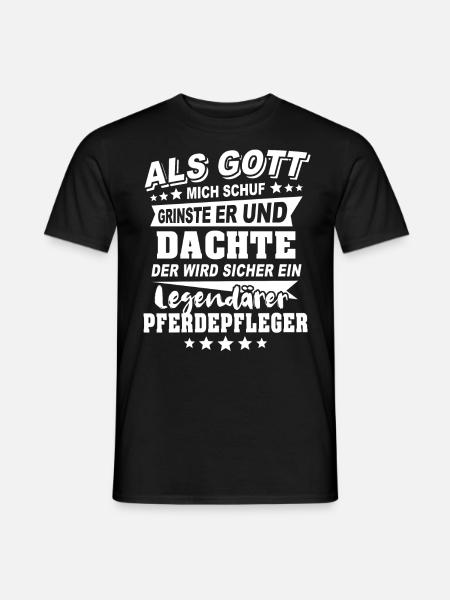 Pferdepfleger - Männer T-Shirt - Schwarz