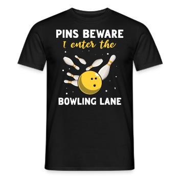 Bowler Bowling - T-shirt homme - noir - Devant - AI Model Male 178 light (178cm)