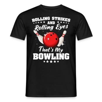 Bowling Bowler - T-shirt homme - noir - Devant - AI Model Male 178 light (178cm)
