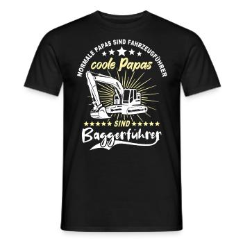 Baggerfahrer Papa - Männer T-Shirt - Schwarz - Vorne - AI Model Male 178 light (178cm)