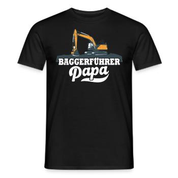 Baggerfahrer Papa - Männer T-Shirt - Schwarz - Vorne - AI Model Male 178 light (178cm)