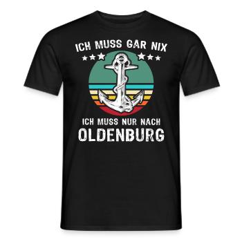 Oldenburg Urlaub - Männer T-Shirt - Schwarz - Vorne - AI Model Male 178 light (178cm)