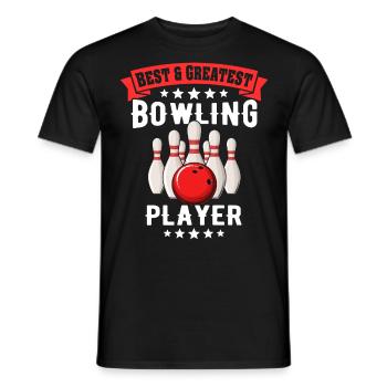 Quilles de quilles - T-shirt homme - noir - Devant - AI Model Male 178 light (178cm)