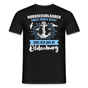 Oldenburg Urlaub - Männer T-Shirt - Schwarz - Vorne - AI Model Male 178 light (178cm)