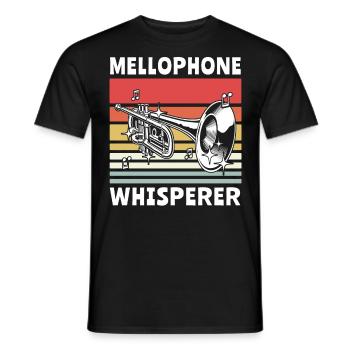 Mellophone Musician - Men's T-Shirt - black - Front - AI Model Male 178 light (178cm)