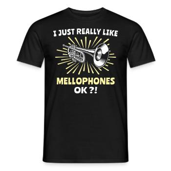 Mellophone Musician - Men's T-Shirt - black - Front - AI Model Male 178 light (178cm)