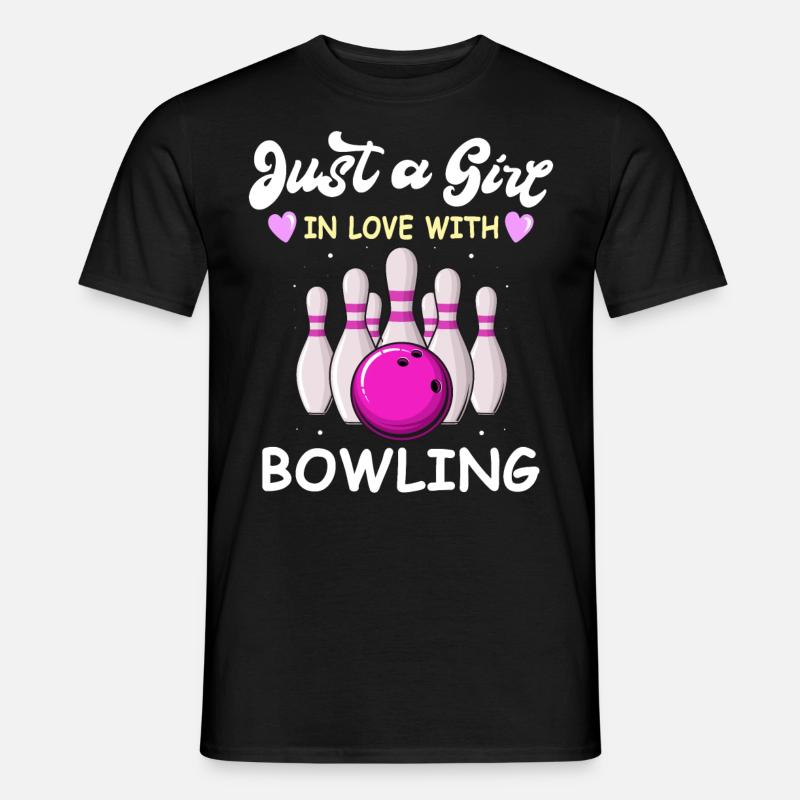 Bowling Bowler - Männer T-Shirt - Schwarz