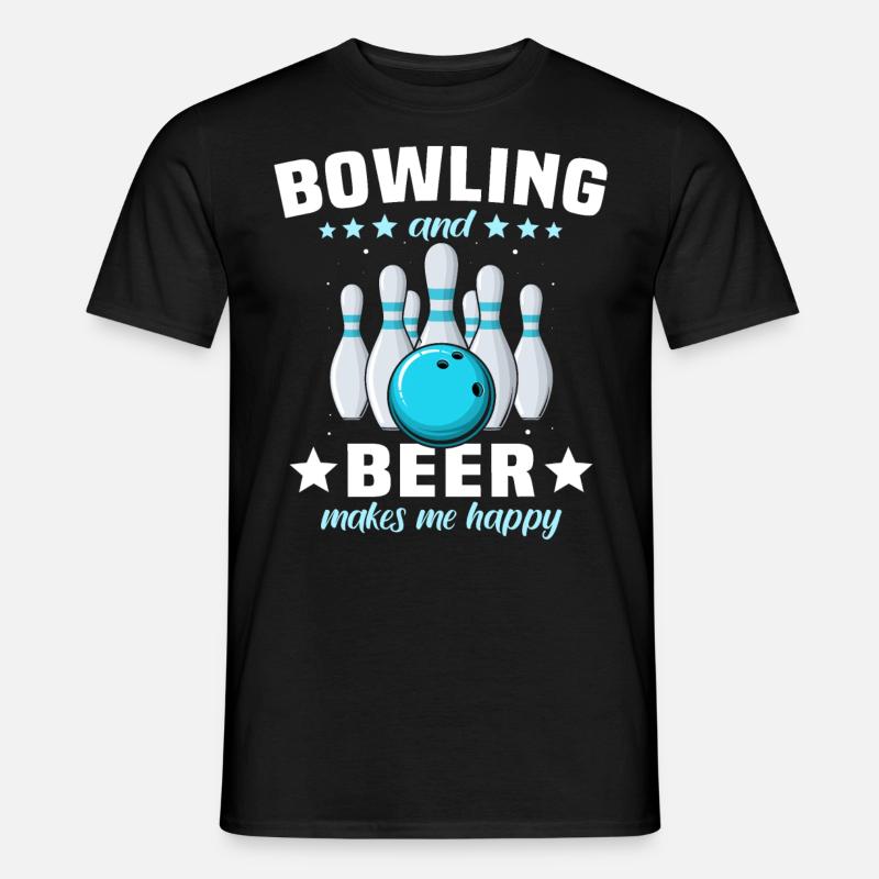 Bowling Bowler - Männer T-Shirt - Schwarz