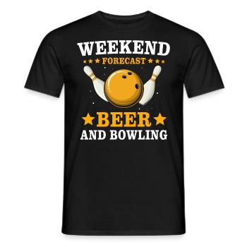 Bowling Bowler - Männer T-Shirt - Schwarz - Vorne - AI Model Male 178 light (178cm)