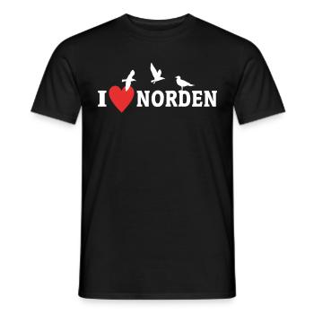I Love Norden Liebe Nordener - Männer T-Shirt - Schwarz - Vorne - AI Model Male 178 light (178cm)