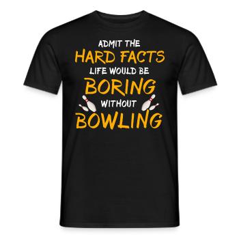 Bowlingspieler Bowling - Männer T-Shirt - Schwarz - Vorne - AI Model Male 178 light (178cm)