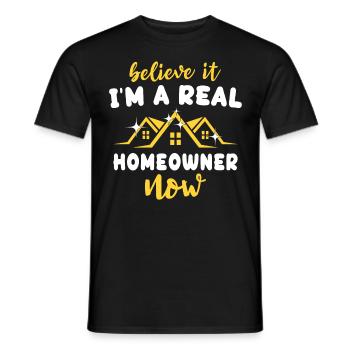 Hausbesitzer Homeowner - Männer T-Shirt - Schwarz - Vorne - AI Model Male 178 light (178cm)