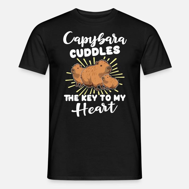 Capybara Sprüche - Männer T-Shirt - Schwarz
