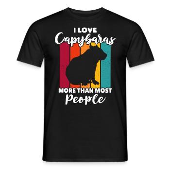 Capybaras - T-shirt homme - noir - Devant - AI Model Male 178 light (178cm)