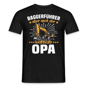 Opa Baggerfahrer - Männer T-Shirt - Schwarz - Vorne - AI Model Male 178 light (178cm)