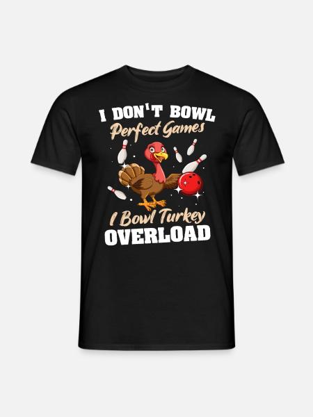 Bowling Turkey Bowler - Männer T-Shirt - Schwarz