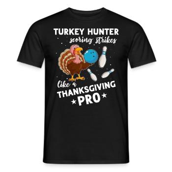 Bowling Turkey - Männer T-Shirt - Schwarz - Vorne - AI Model Male 178 light (178cm)