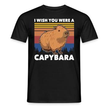 Lustige Capybara Sprüche - Männer T-Shirt - Schwarz - Vorne - AI Model Male 178 light (178cm)